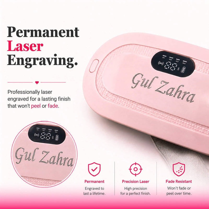 Personalized Heating Pad – Laser Marked Name | Period Pain Relief